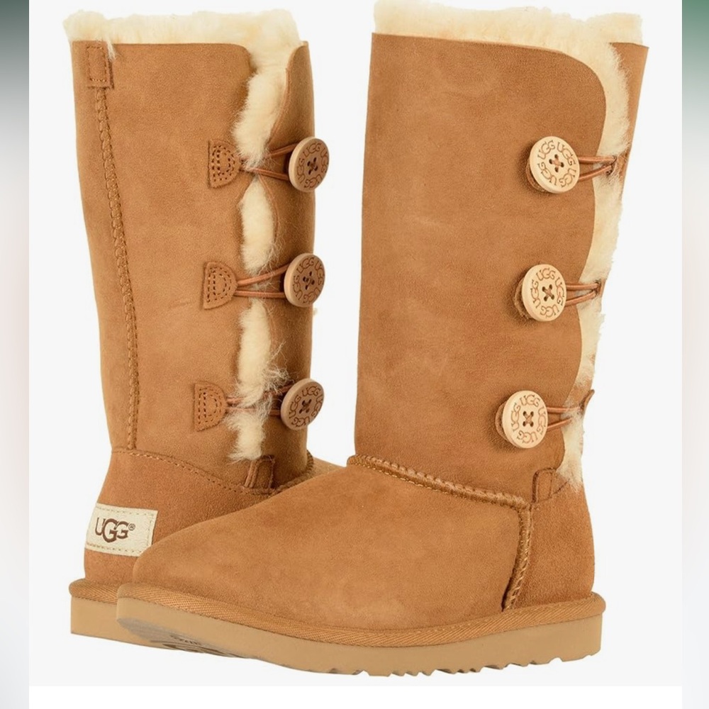 Ugg Chestnut Shearling Button Boots - image 1